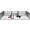 Dog Playpen Foldable 24 Panels Dog Pen 40" Height Pet Enclosure Dog Fence Outdoor with Lockable Door for Large/Medium/Small Dogs,Puppy Playpen,RV,Camp