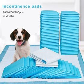 Pet Training 1 Bag Pads Super Absorbent Pet Diaper Disposable Healthy Nappy Mat Pet Dog Leak-proof Pee Pads with Quick-dry Surface (Metal color: Blue, size: 20pcs 60x90cm)